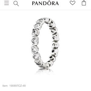 Forever more stackable ring, clear CZ